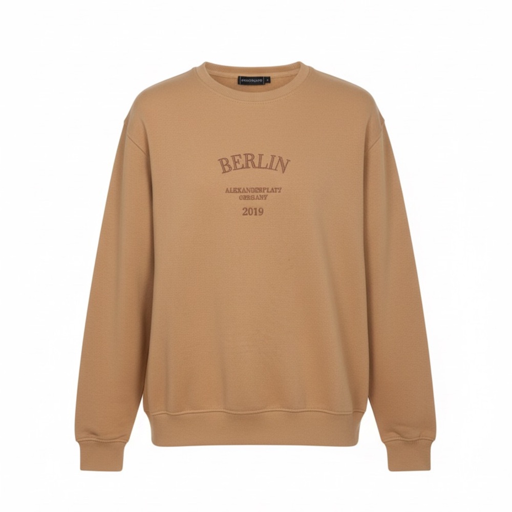 PrettyLittleThing Tan Crewneck Sweater for Men